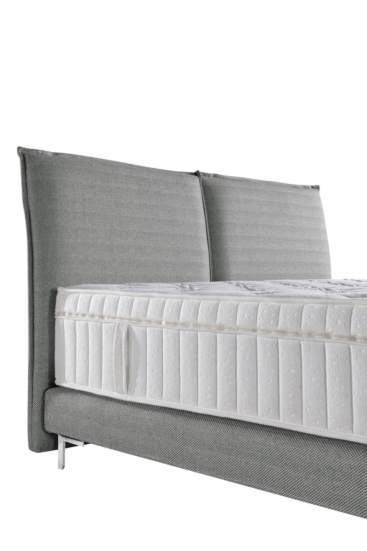 Boxspringbett Lissimo in Hellgrau (160x200cm)