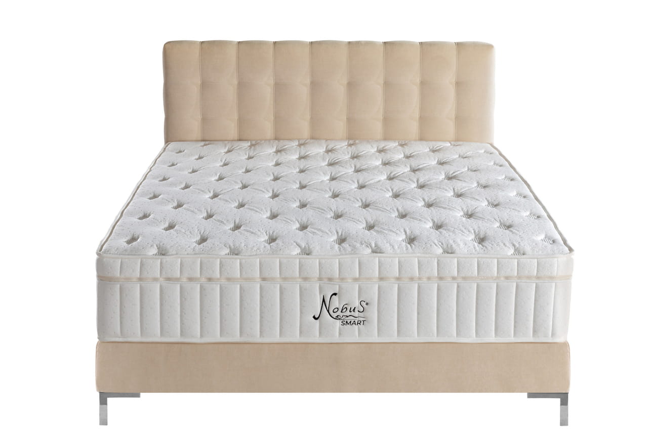 Boxspringbett Rome in Creme (200x200cm)