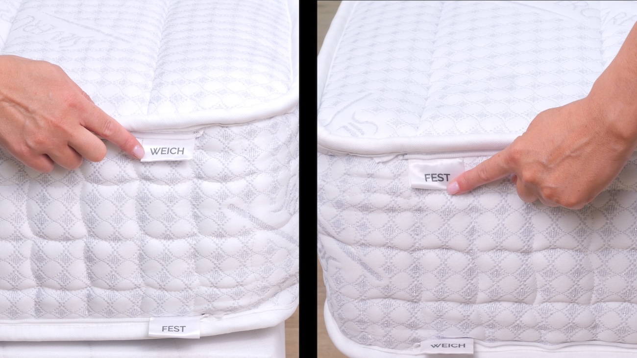 7-Zonen Taschenfederkern-Matratze antibakteriell mit 2 Härtegraden (90x200cm)