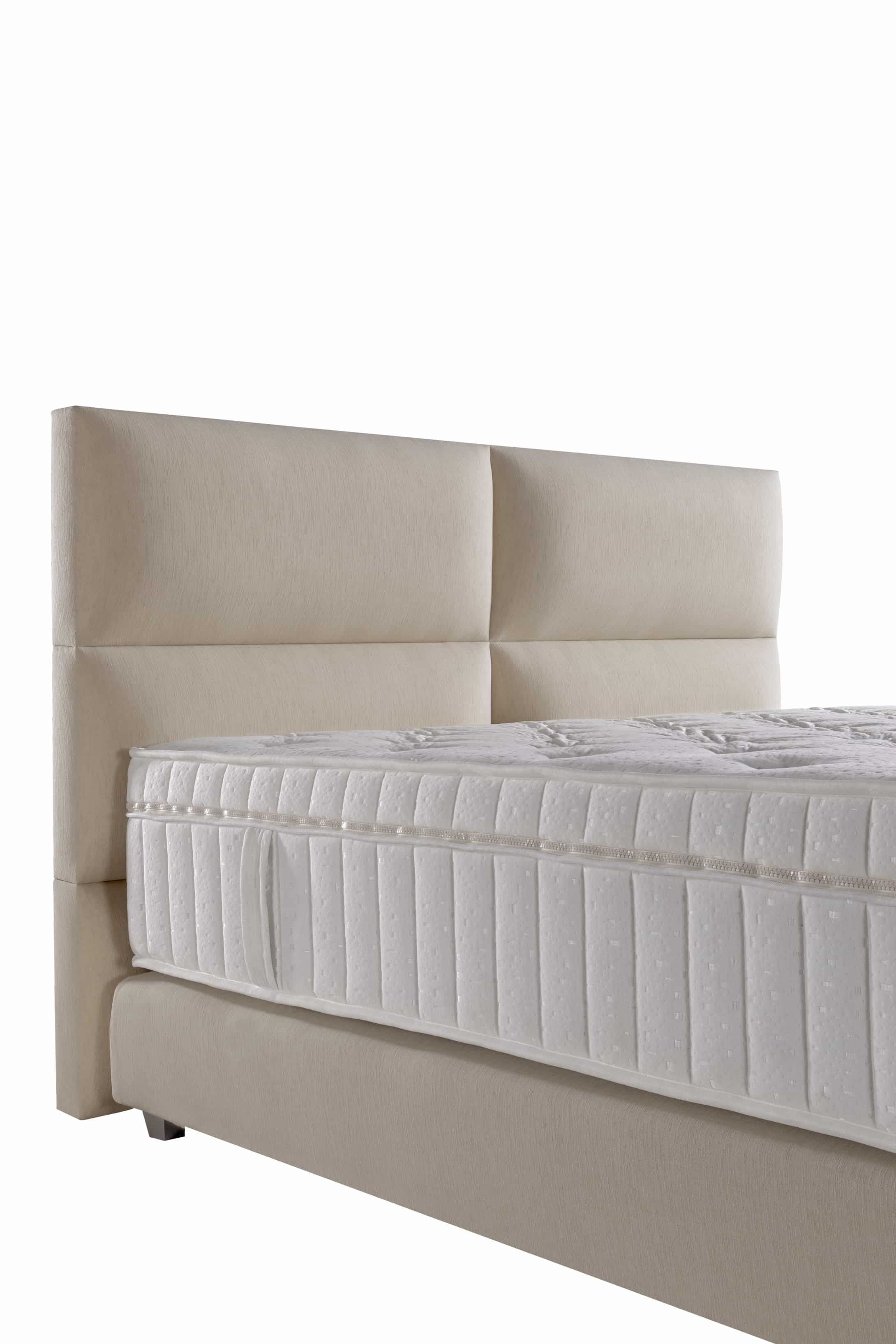 Boxspringbett Square in Leinenoptik (180x200cm)