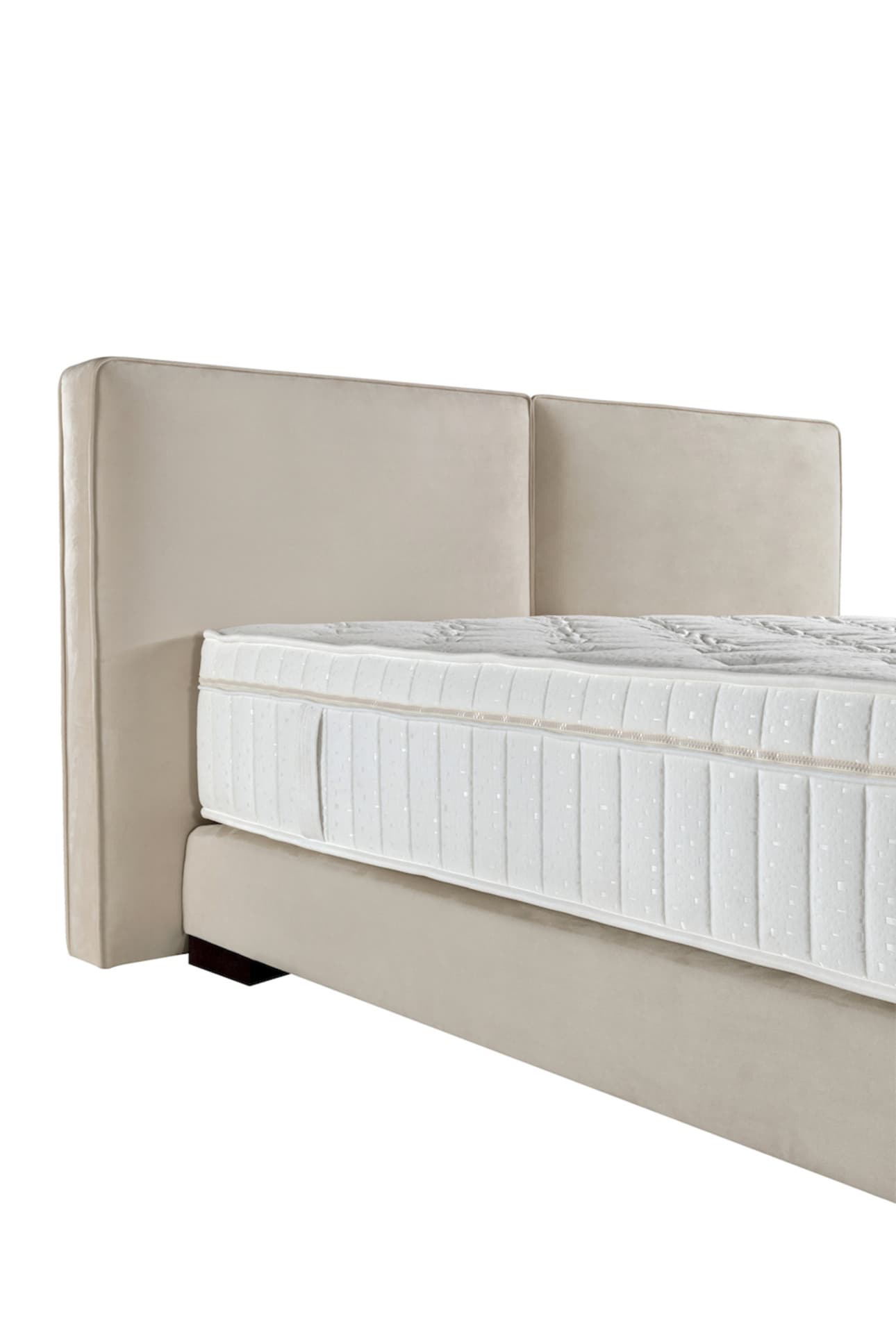 Boxspringbett Lazy Plus in Hell-Creme (160x200cm)