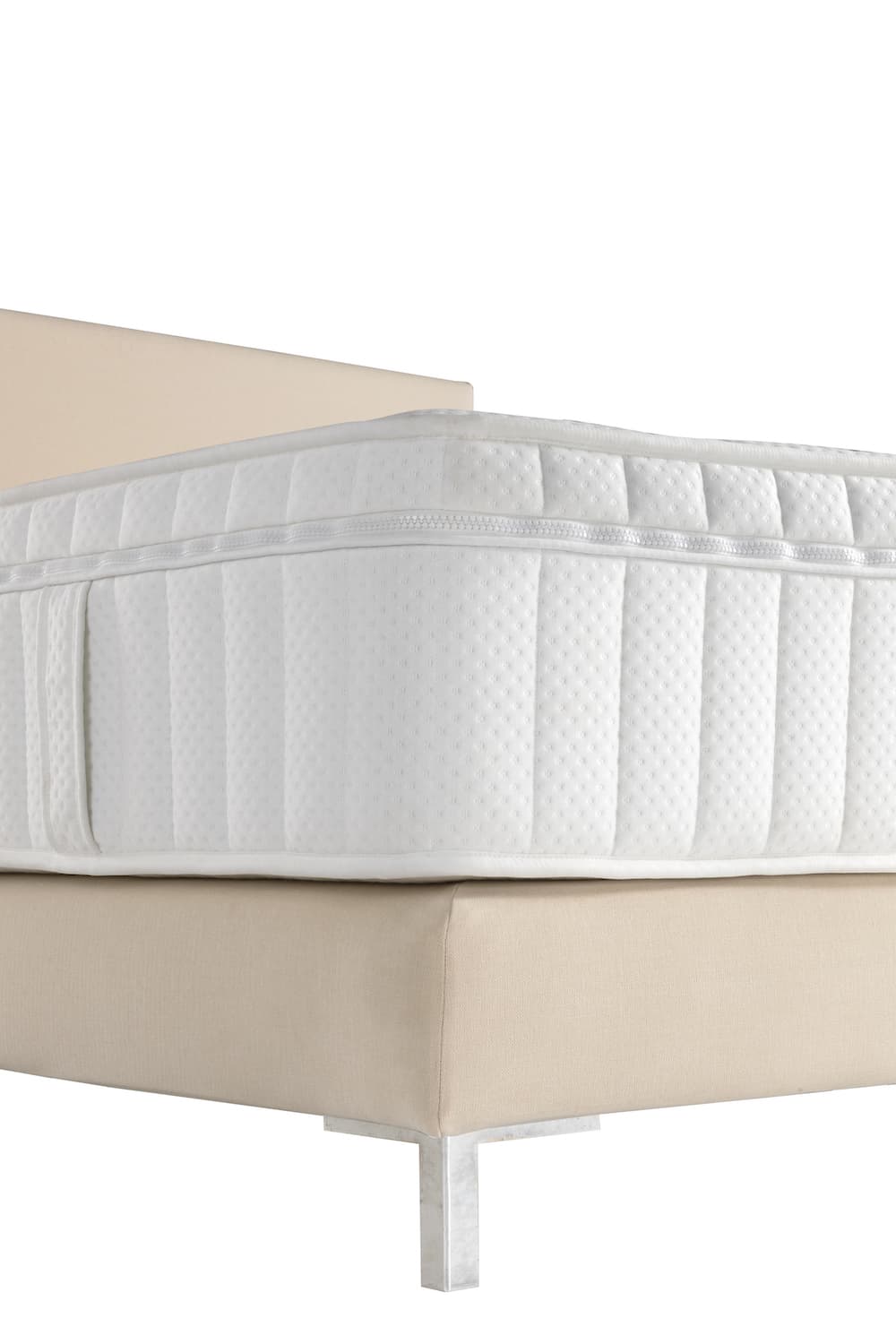 Boxspringbett James in Creme (200x200cm)