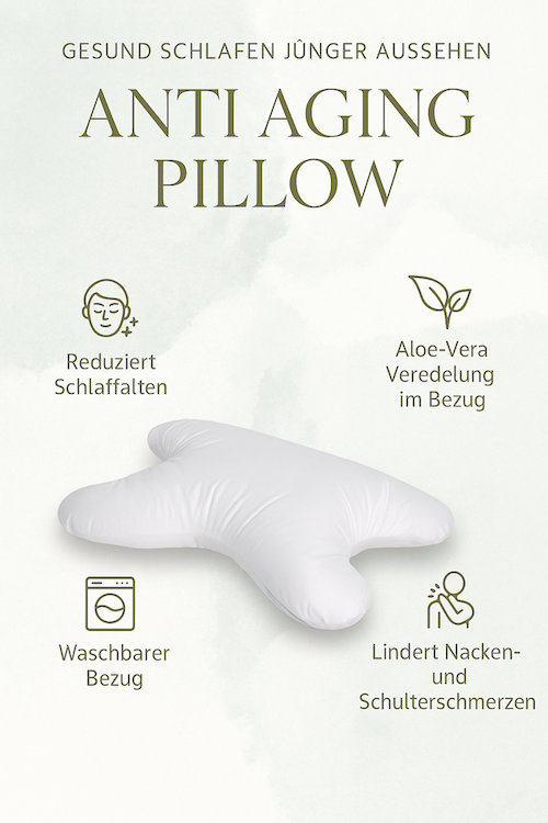 Anti-Falten Kissen für Frauen und Männer - Schmetterlingskissen - Beauty Sleep Pillow Anti Aging Kissen gegen Schlaffalten - Seitenschläfer Kissen