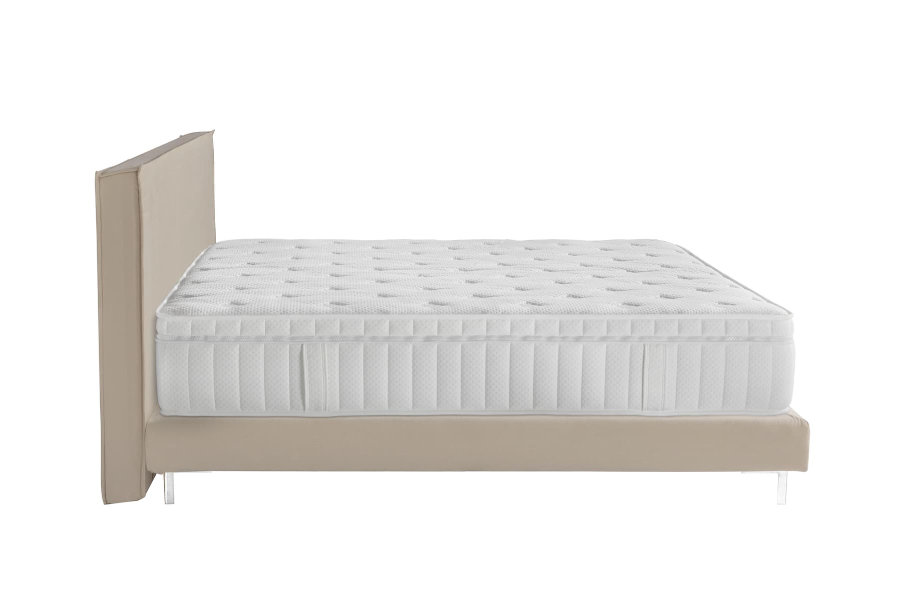 Boxspringbett Stan in Creme (200x200cm)