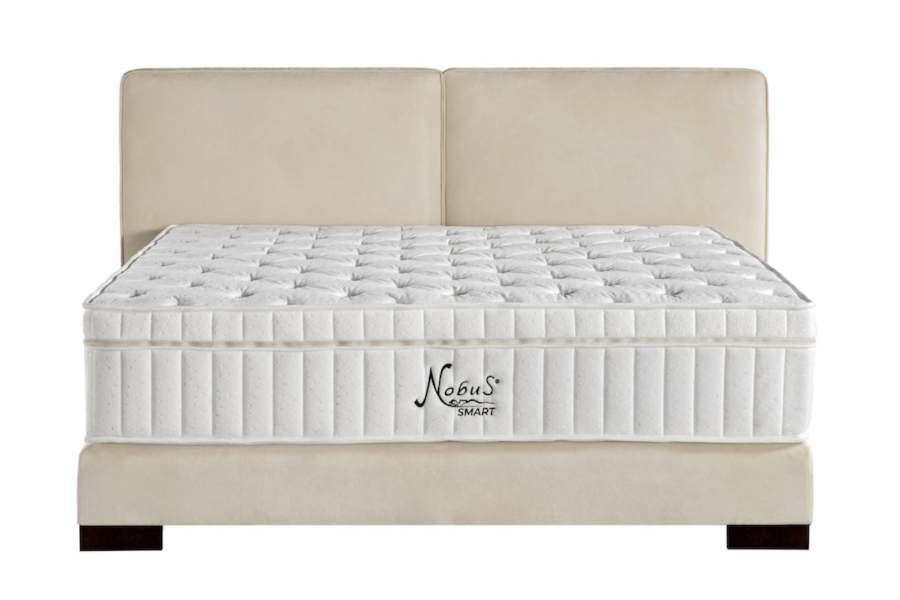 Boxspringbett Lazy Plus in Hell-Creme (160x200cm)