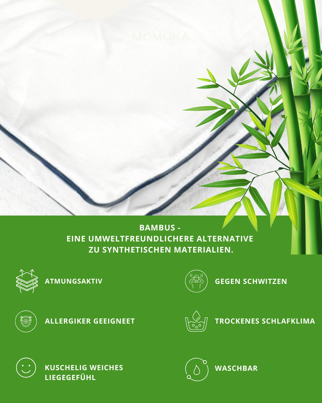 Bambus Topper 7 cm aus Naturfaser – schlafen wie auf Wolken