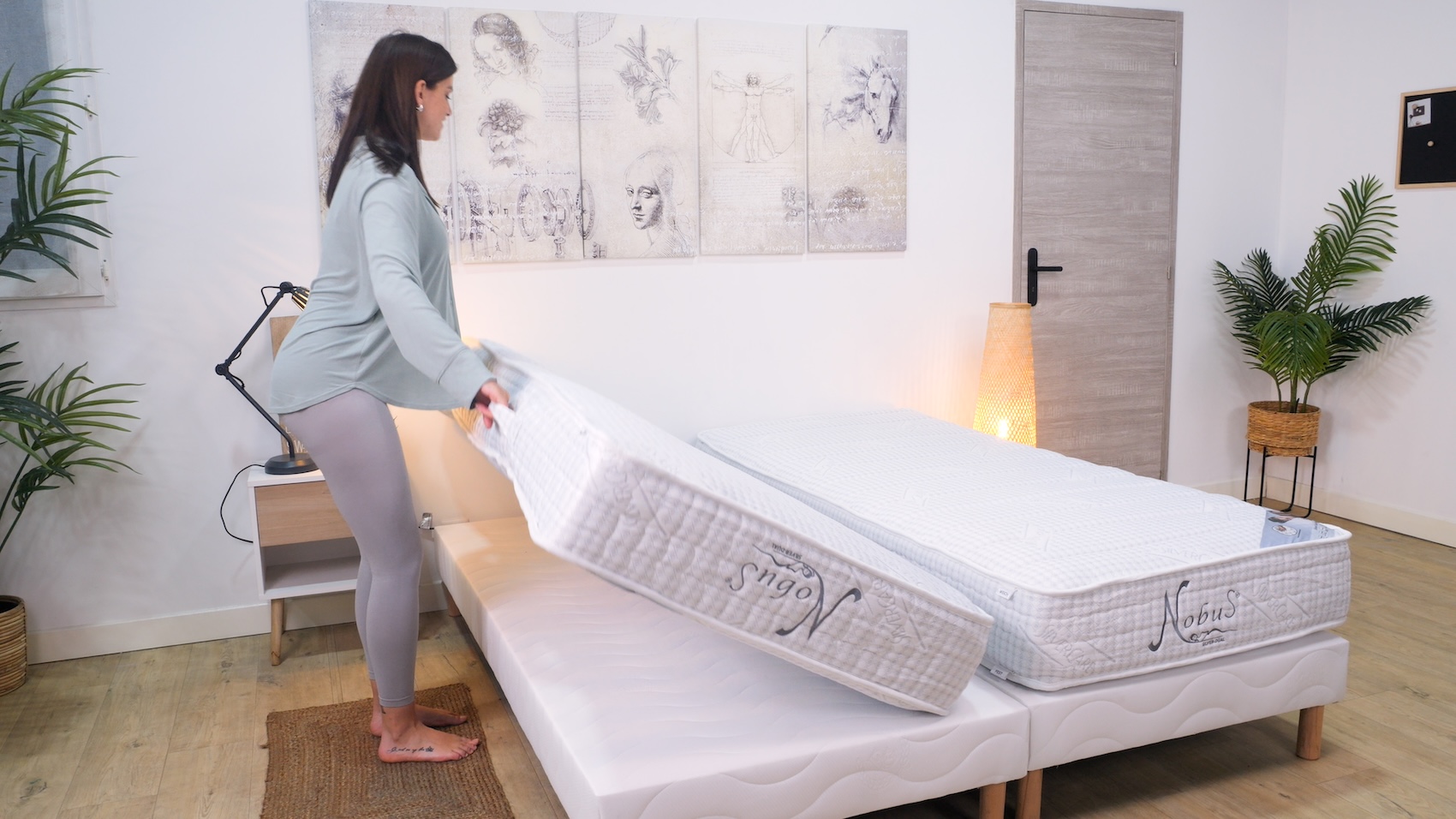 7-Zonen Taschenfederkern-Matratze antibakteriell mit 2 Härtegraden (90x200cm)