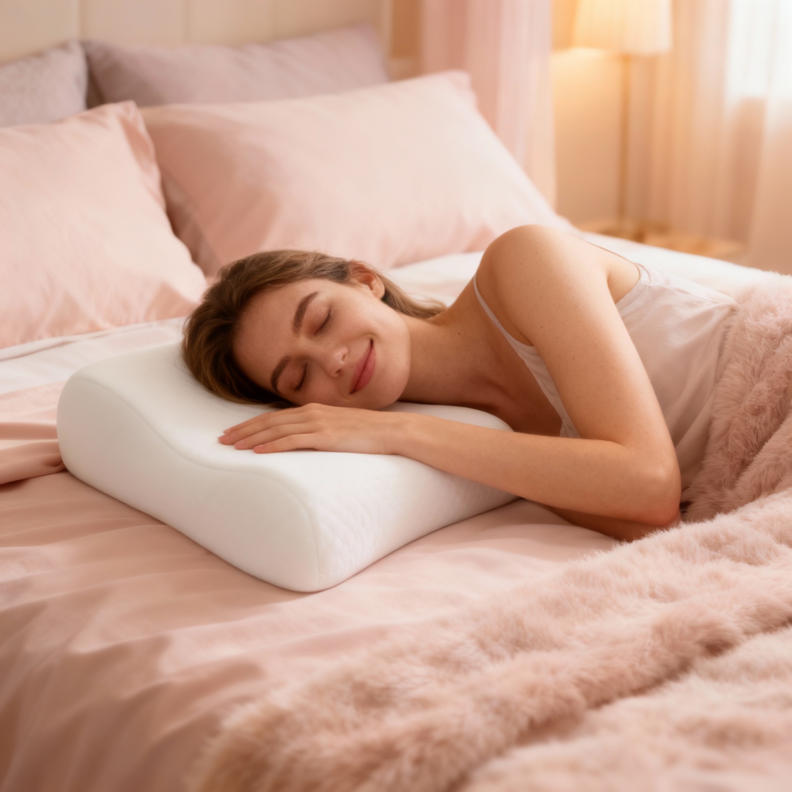 Nackenkissen 50x30cm höhenverstellbar gegen Nackenschmerzen & morgendliche Verspannungen