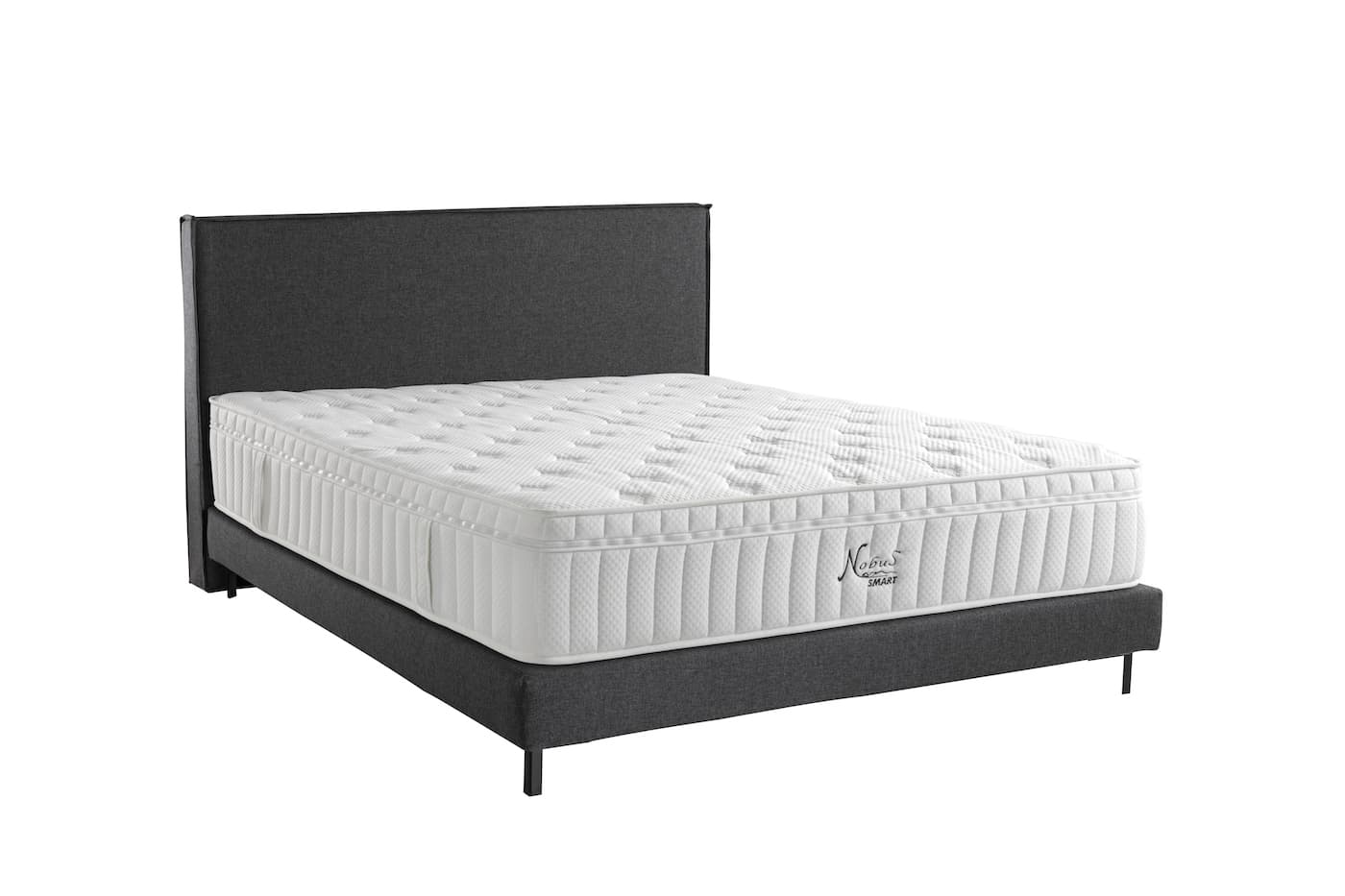 Boxspringbett Stan in Anthrazit (200x200cm)