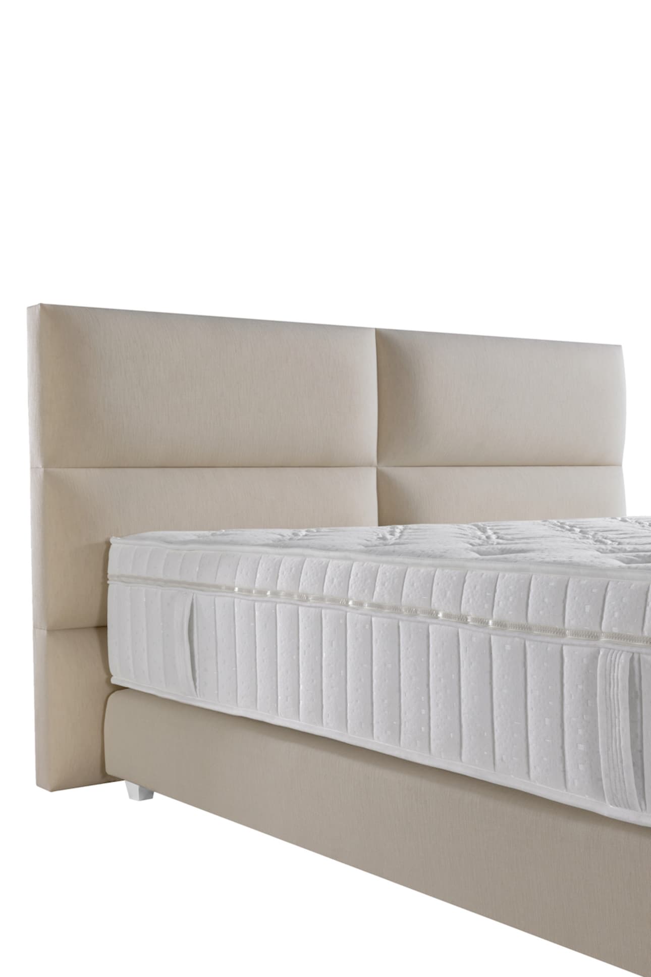 Boxspringbett Square Plus in Leinenoptik (160x200cm)