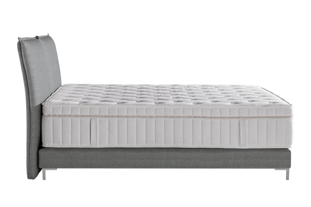 Boxspringbett Lissimo in Hellgrau (180x200cm)