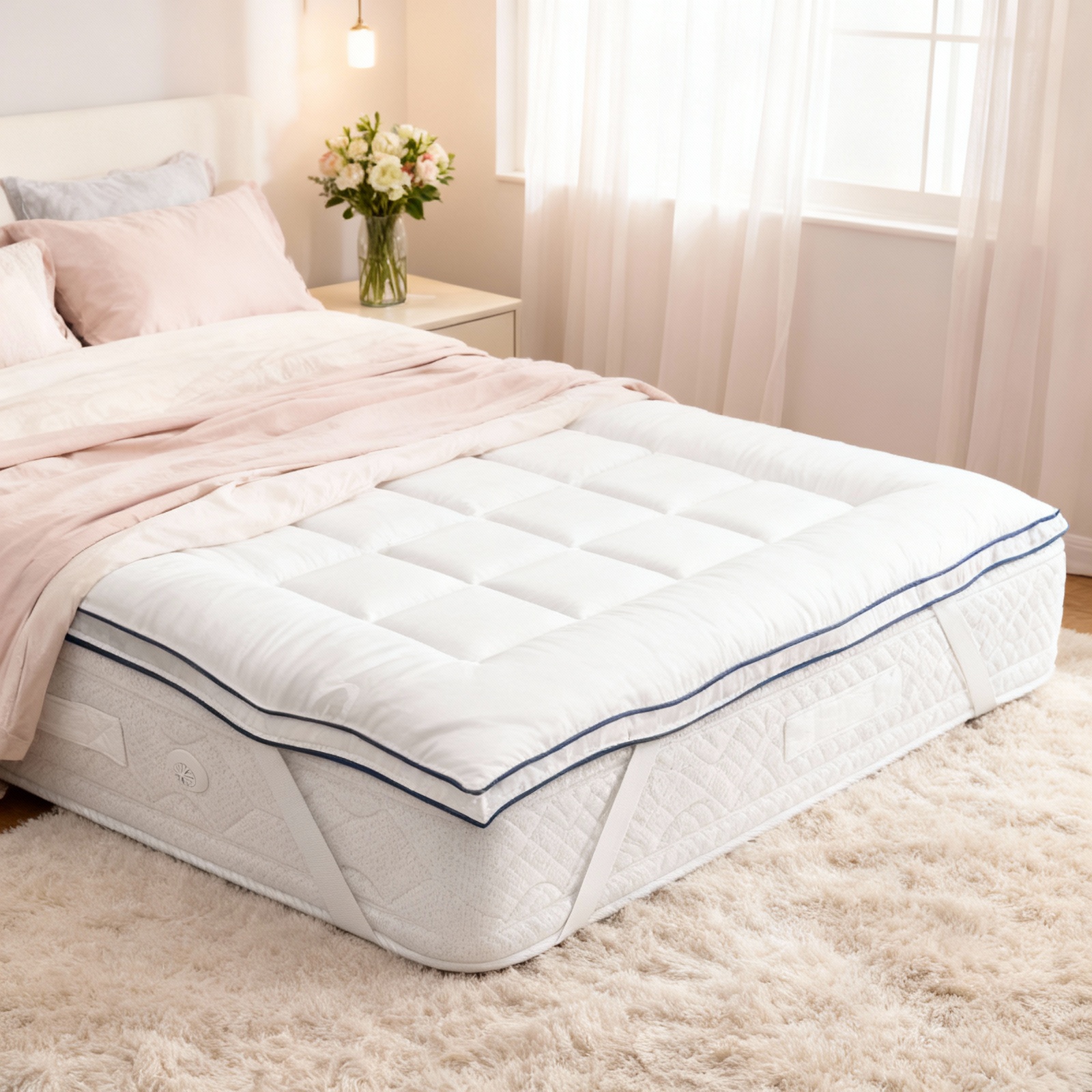 Bambus Topper 7 cm aus Naturfaser – schlafen wie auf Wolken