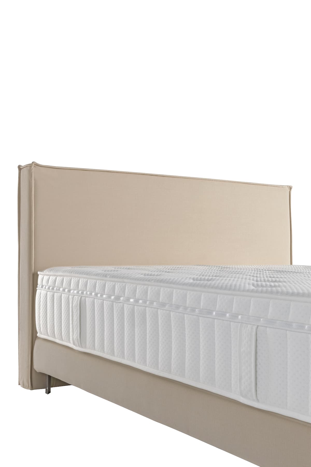 Boxspringbett Stan in Creme (200x200cm)