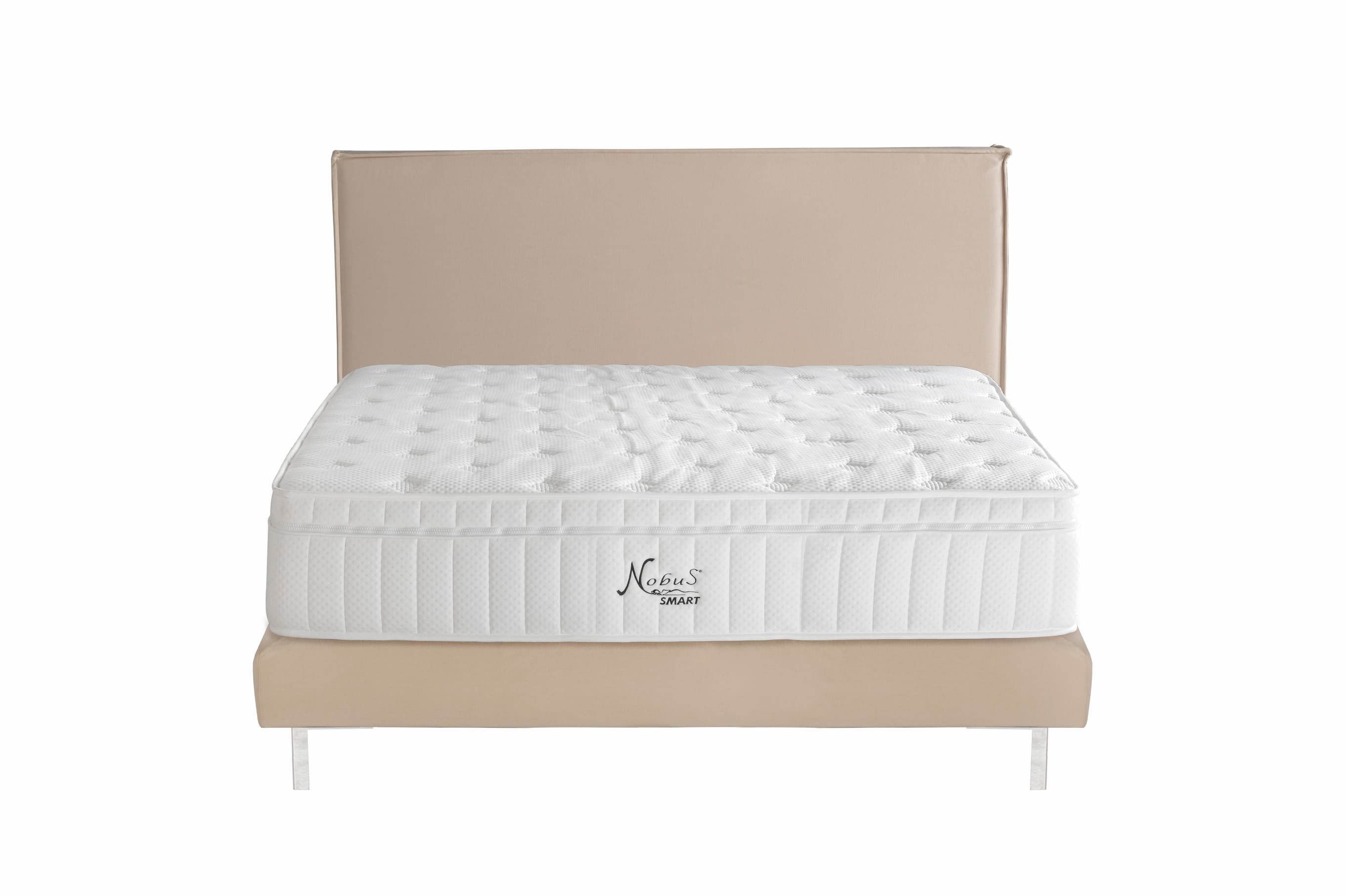 Boxspringbett Stan in Creme (200x200cm)